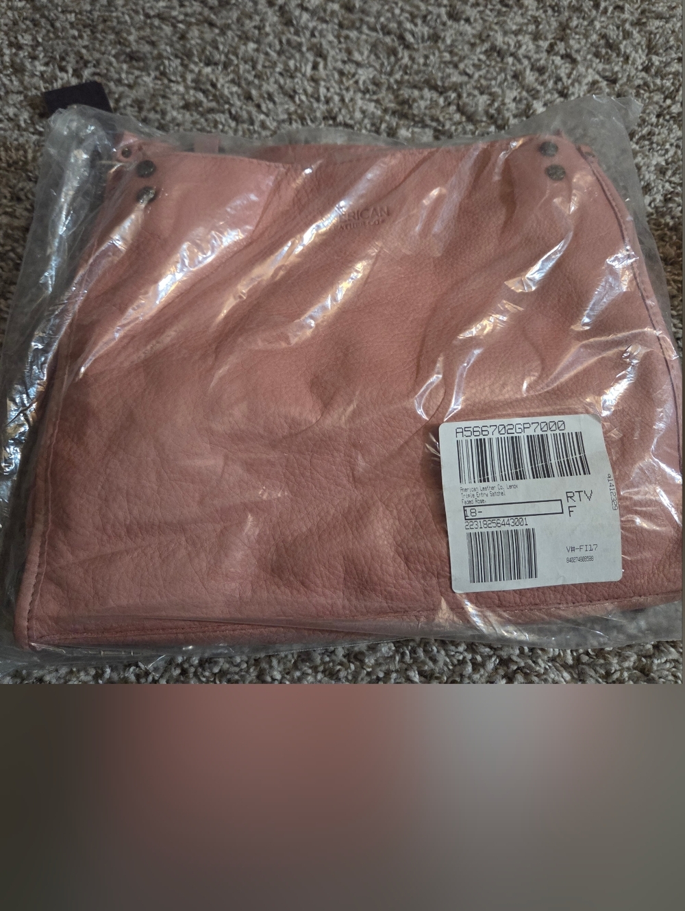 American Leather Co Purse In Faded Rose